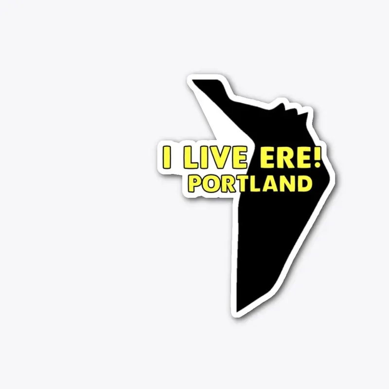 I LIVE ERE! STICKER (Yellow)